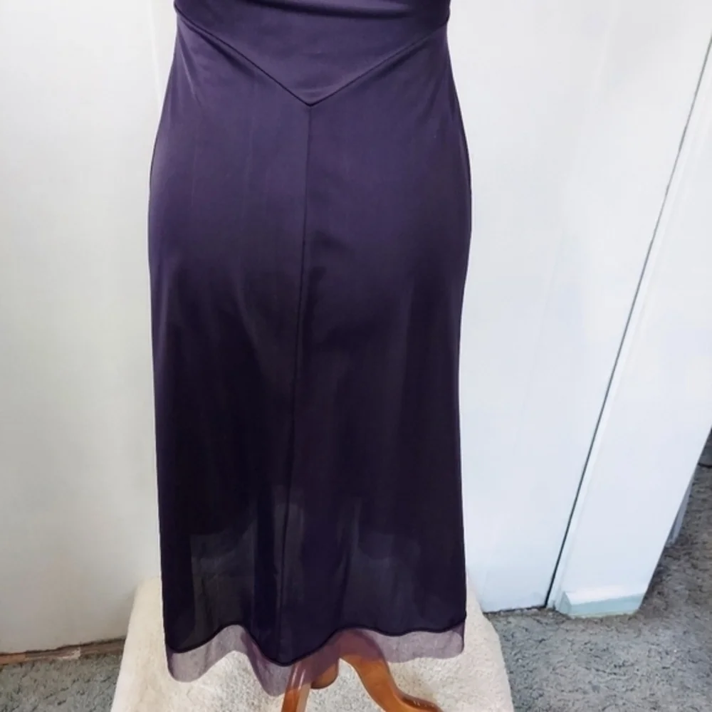 Vintage 40s Navy Blue Vanity Fair Nylon Slip Dress‎
